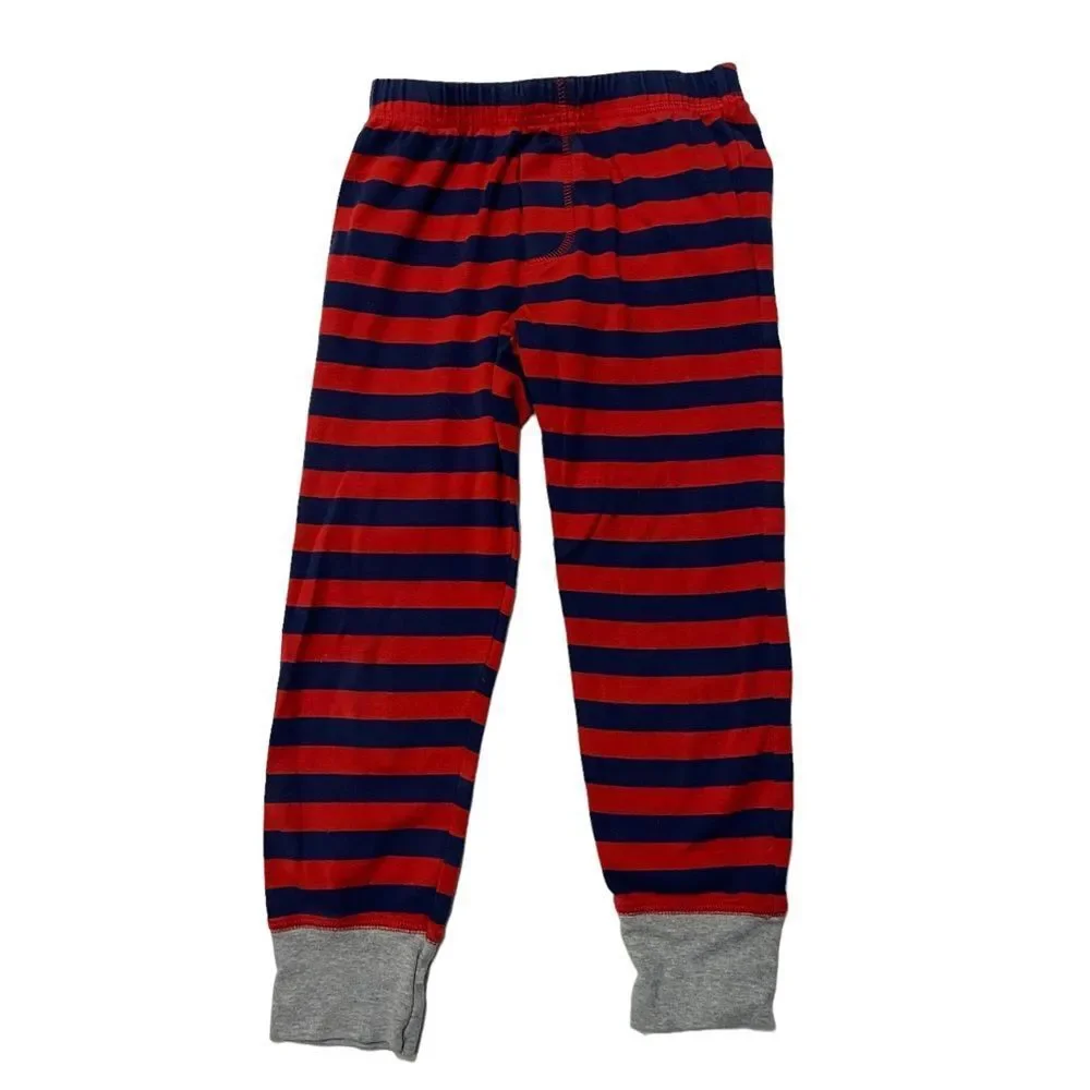 Mini Boden Red & Blue Striped Pajama Bottom